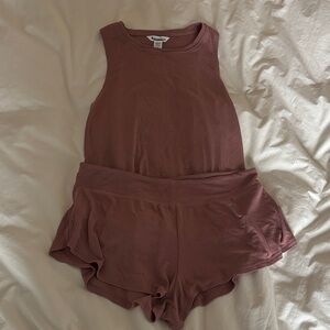 Athleta Sleeveless Pink Pajama Set